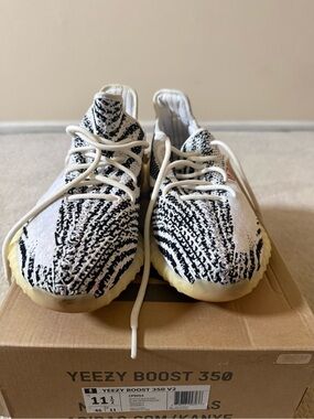 adidas Yeezy Boost 350 V2 White/Black with Red Stripe